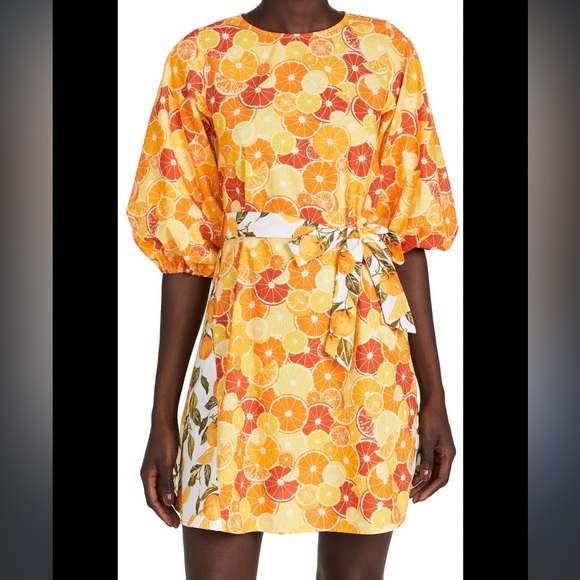 NEVER FULLY DRESSED St Clements graphic-print cotton mini dress - Picture 1 of 5